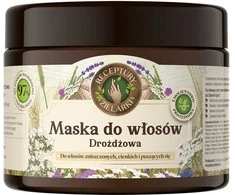 Receptury Zielarki ŽOLŲ RECEPTAI Home Traditions Mielių kaukė pažeistiems, ploniems ir slenkantiems plaukams 300ml