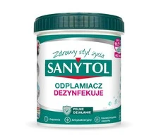 Sanytol Sanitol Dezinfekuojantis miltelinis dėmių valiklis baltiems ir spalvotiems audiniams 450g