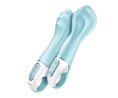 Satisfyer Air Pump Vibrator 5+ šviesiai mėlynas pompinis vibratorius