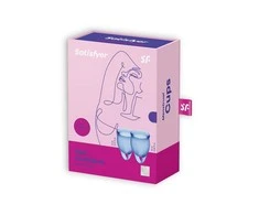 Satisfyer Menstruacinė taurelė Pasijauskite savimi patenkinti (mėlyna)