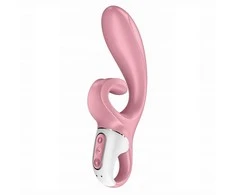Satisfyer Hug Me bunny vibratorius Rožinė/Balta
