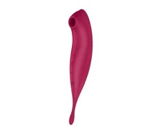 Satisfyer Twirling Pro+ Dark Raudona pulsuojantis vibratorius