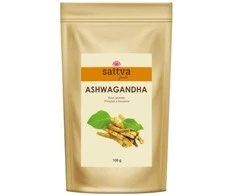 Migdomosios vitanijos Ashwagandha milteliai, ekologiški, Sattva Ayurveda, 100g