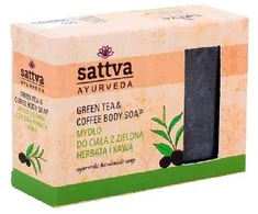Muilas su žaliąja arbata ir kava Žalias Tea - Coffee, Sattva Ayurveda, 125g