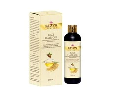 Ryžių aliejus plaukams su rozmarinais ir arganu, Sattva Ayurveda, 200ml