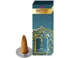 Eglės kvapo smilkalų kūgiai Relax, Sattva Ayurveda, 20g