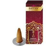Smilkalų kūgiai Sandalwood, Sattva Ayurveda, 20g