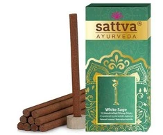 Storos smilkalų lazdelės Baltas Sage Dhoop, Sattva Ayurveda, 20g