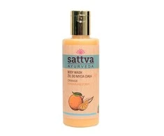 Kūno prausiklis - dušo gelis su apelsinais Oranžinis, Sattva Ayurveda, 210ml