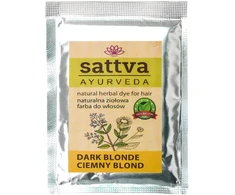 Sattva Natural Herbal Dye for Hair naturalna ziołowa farba do włosów Dark Skirtas šviesiems plaukams 10g