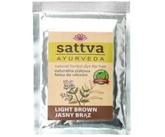 Sattva Natural Herbal Dye for Hair naturalna ziołowa farba do włosów šviesiai rudas 10g