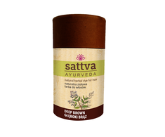 Augaliniai rudi plaukų dažai Deep Brown, Sattva Ayurveda, 150g