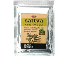 Sattva Natūralūs žolelių plaukų dažai, juodi, 10 g.