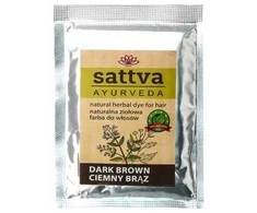 Sattva Natural Herbal Dye for Hair naturalna ziołowa farba do włosów Dark Brown 10g