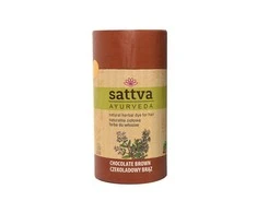 Augaliniai šokoladinės rudos spalvos plaukų dažai Chocolate Brown, Sattva Ayurveda, 150g