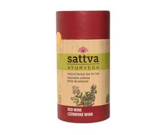Augaliniai raudono vyno spalvos plaukų dažai Raudona Wine, Sattva Ayurveda, 150g