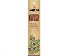 Santalo kvapo smilkalų lazdelės Sandalwood, Sattva Ayurveda, 15 vnt.