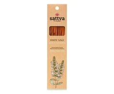 Smilkalų lazdelės Baltas Sage, Sattva Ayurveda, 15 vnt.