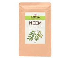 Nimbamedžio milteliai veido ir plaukų kaukėms Neem, Sattva Ayurveda, 100g