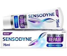 GSK Sensodyne Klinikinė dantų pasta „Active Baltas“ su fluoru, 75 ml