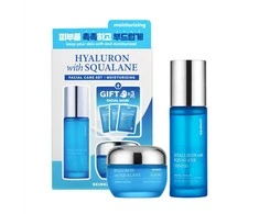 Skin627 Hialurono rūgšties ir skvalano rinkinys veido serumui 50 ml + veido kremui 50 g + lakštinėms kaukėms 3 x 22 ml