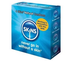 Skins Natural Premium Latex Condoms 4-Pack Ultra Thin Vanilla Scented