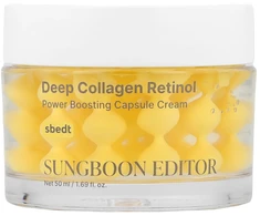 Sungboon Editor Deep Collagen Retinol Power Boosting Capsule Kreminis ujędrniający krem w kapsułkach su retinolem i kolagenem 50ml