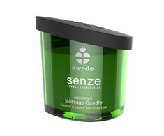 „Swede - Senze“ žadinanti masažinė žvakė su citrinų pipirais ir eukaliptu