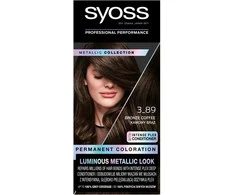 „Syoss“ nuolatinės spalvos švytinti metalinė išvaizda 3–89 kavos ruda