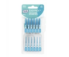 TePe EasyPick tarpdančių šepetėliai/dantų krapštukai su dėklu, M/L, mėlyni, 36 vnt.
