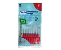 Tarpdančių šepetėliai TePe Original 0.5mm Raudona, 8 vnt