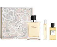 Terre D'Hermes tualetinio vandens purškiklis 100 ml + tualetinio vandens purškiklis 15 ml + dušo želė 40 ml