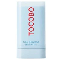 TOCOBO Cotton Soft Sun Stick SPF50+ PA++++ apsauginis veido kremas nuo saulės, 19 g