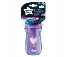 Tommee Tippee TT 44702451 Vandens butelis su šiaudeliu Girl 260ml 12+
