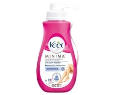 Veet Minima plaukų šalinimas kreminis jautrios odos depiliacijos priemonė moterims, 400 ml