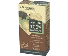 Venita Herbal Hair Color 4,34 Nut Brown, 100 g