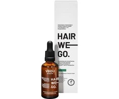 Veoli Botanica „Hair We Go“ stimuliuojantis ir stiprinantis galvos odos losjonas su vandeniu, kurio sudėtyje yra 3 % Baicapil™ ir 2 % Sangmodan, 50 ml