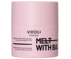 Veoli Botanica „Melt With Balance“ emulsinis riebalų išsiskyrimą reguliuojantis makiažo valiklis ir SPF spuoguotai odai, 40 g