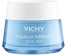 Vichy Aqualia Thermal Rich 48H Hydration drėkinamasis veido kremas sausai odai, 50 ml