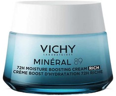 Vichy Mineral 89 Rich Kreminis drėkinantis kremas sausai ir jautriai veido odai, 50 ml