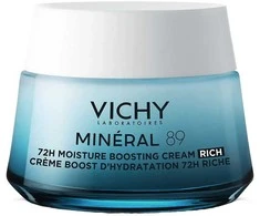 Vichy Mineral 89 Rich Kreminis drėkinantis kremas sausai ir jautriai veido odai, 50 ml