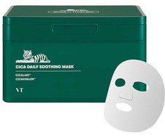 VT Cosmetics Cica Daily Soothing Mask raminamųjų lakštinių veido kaukių rinkinys, 30 vnt.