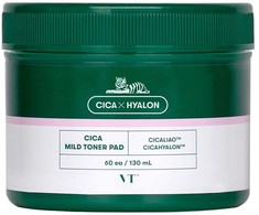 Vt Cosmetics Cica Mild Toneris Pad šveičiamosios tonizuojančios pagalvėlės, 60 vnt.