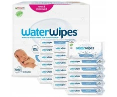 WATER WIPES WATERWIPES DRĖGNOS SERVETĖLĖS 18 PAKUOČIŲ PO 60 VNT. BIODEGRADABLE