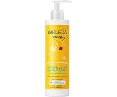 Weleda Baby szampon i płyn do mycia ciała su nagietkiem lekarskim 400ml