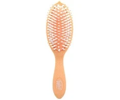 WET BRUSH WETBRUSH GO Žalias™ TREATMENT &amp; SHINE plaukų šepetys su šerno šereliais ir natūraliais aliejais, oranžinis