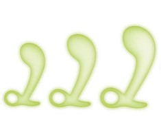 WHIPSMART 3 dalių šviečiantis tamsoje prostatos treniruočių rinkinys