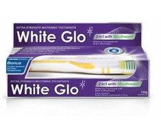 White Glo Baltas Glo Baltas Glo 2 viename su burnos skalavimo skysčiu, 100 ml