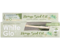 White Glo Baltas Glo Hemp Seed Oil Dantų balinanti dantų pasta su kanapių aliejumi 150g/115ml + bambuko dantų šepetėlis