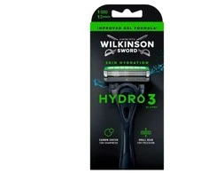 Barzdaskutė Wilkinson Sword „Hydro 3 Juodas Edition“ skustuvas + 1 galvutė
